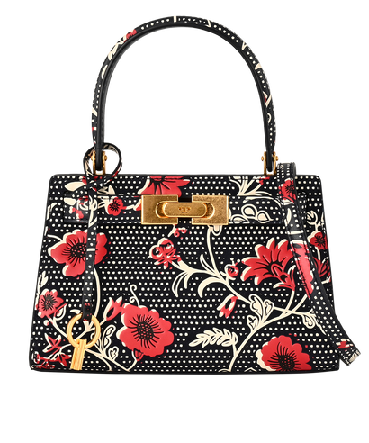 Petite Lee Radziwill High Frequency, &pound;190, Handbags, Black/Red/White, Canvas, Front view